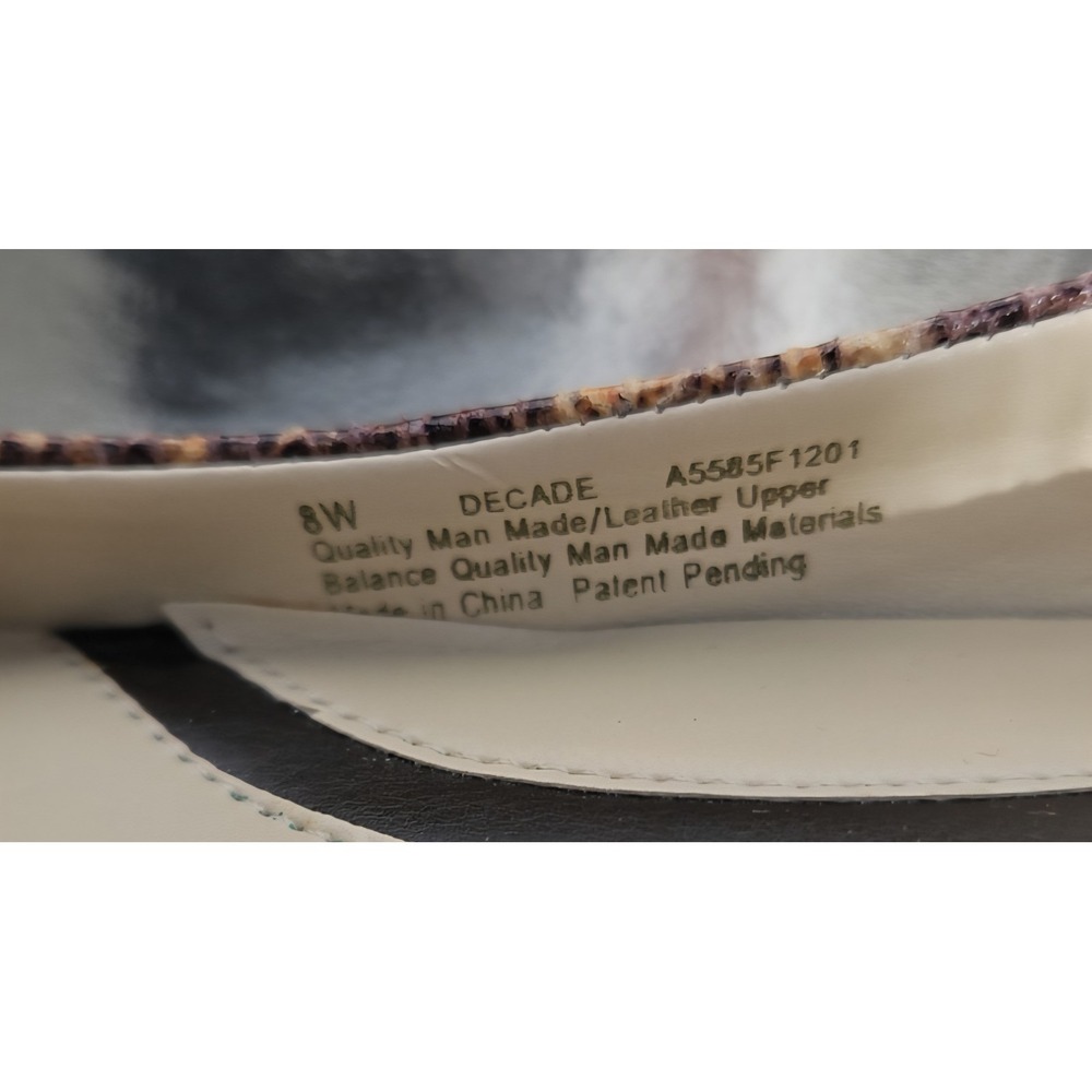 Naturalizer Flats 8W Brown Snakeskin Look Leather Decade Bow N5 Comfort Neutral - Picture 10 of 16